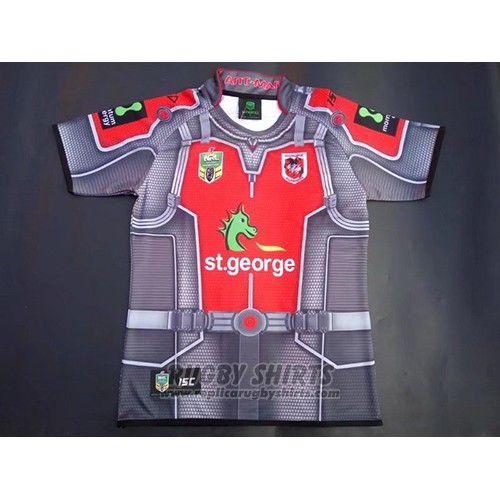 St George Illawarra Dragons Ant Man Marvel Rugby Shirt 2017 Gray